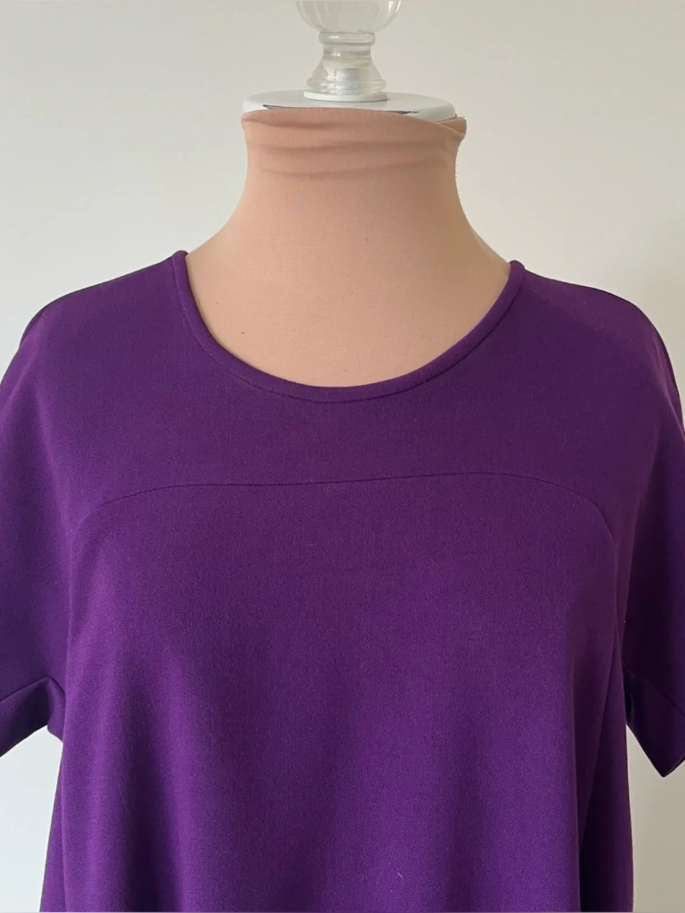 Kate Spade Bosley Flowy Short-Sleeve Round Neck A-Line Pockets Purple Dress Sz 6